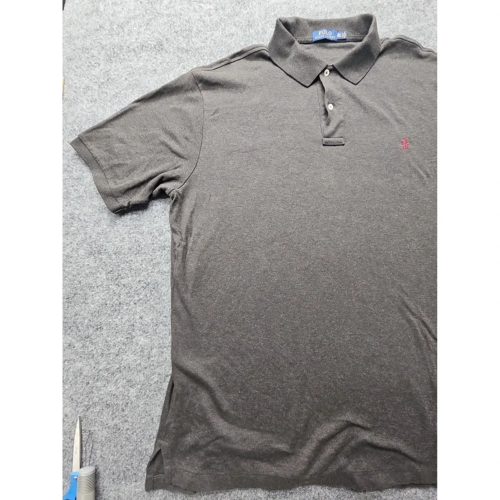 Polo Ralph Lauren Polo Shirt Mens XXL 2XLT Gray Short Sleeve
